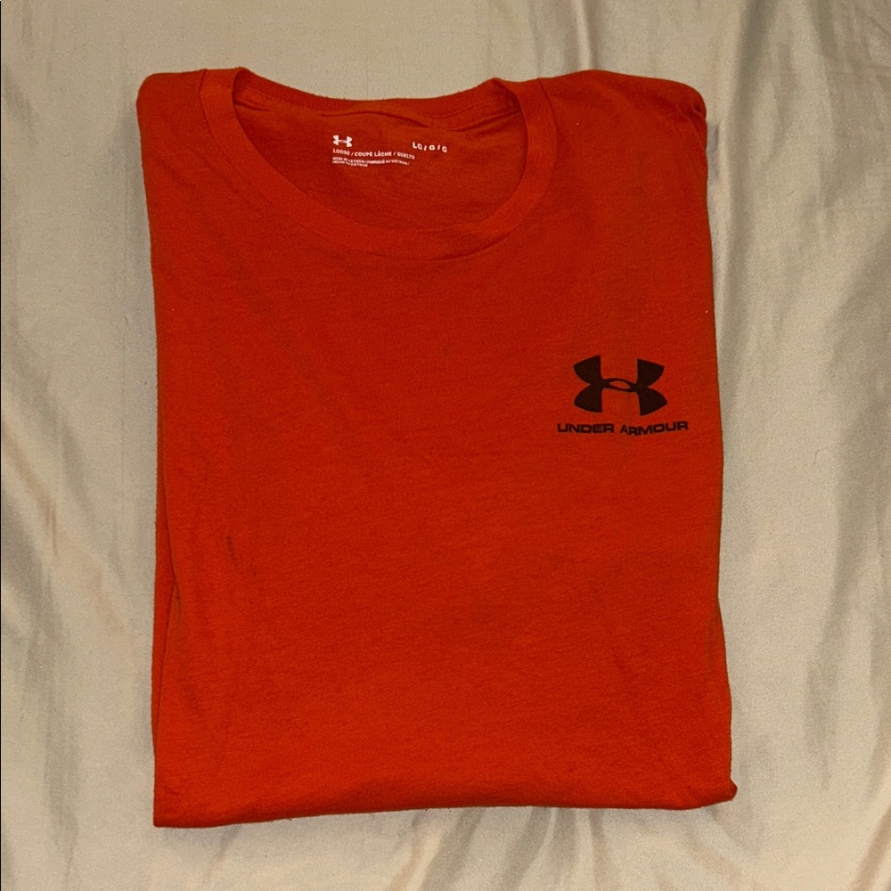 Under Armour Men's  Orange T-Shirt